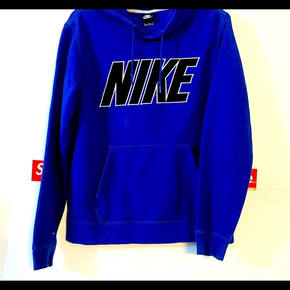 Nike | Shirts | Nike True Blue Hooded Sweatshirt Medium New | Poshmark